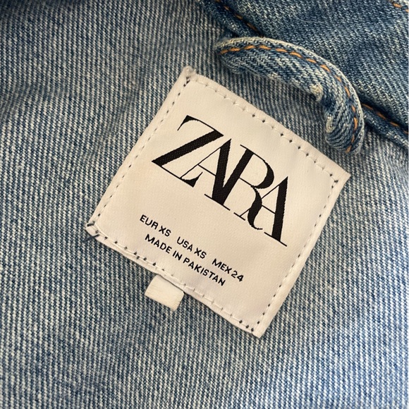 Cropped oversized denim jacket distressed XS - Picture 4 of 5